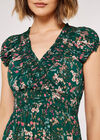 Ditsy Botanical Floral Maxi Dress, Green, large