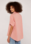 Oversized Cotton Shirt, Pink, large
