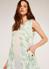 Leaf Print Panel Tunic, Cream, large