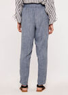 High Waist Trousers, Blue, large