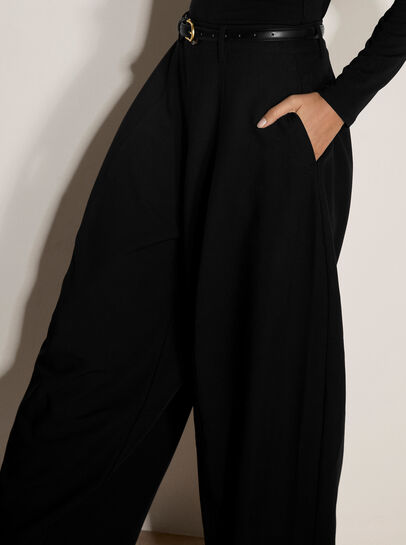 Oversized Wide-Leg Barrel Trousers