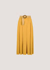Boho Belted Midi Skirt, Mustard, large