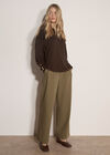 Soft Jersey Knit Top, Brown, large
