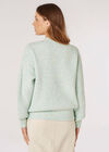 Space Dye Fisherman Knit Jumper, Aqua - Turquoise, large