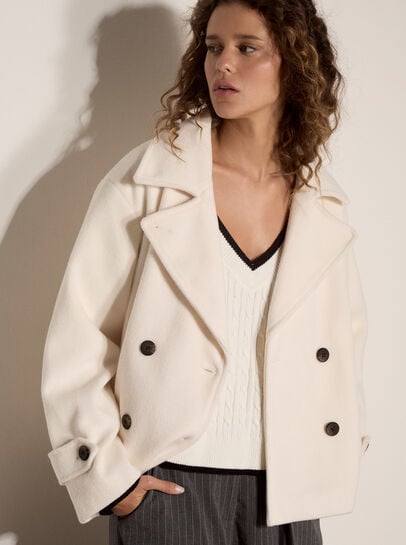 Tailored Short Peacoat Jacket