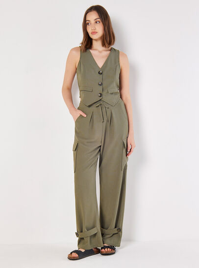 Textured Pinstripe Waistcoat
