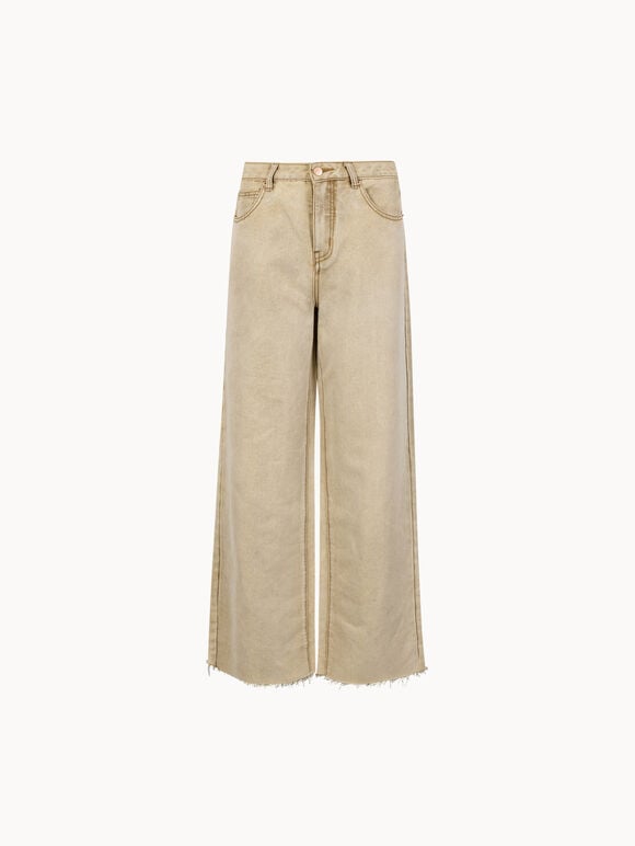 Rei Shimmer Wide-Leg Jeans, Stone, large