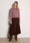 Scallop Pointelle Knit Jumper, Pink, large