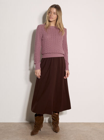 Scallop Pointelle Knit Jumper