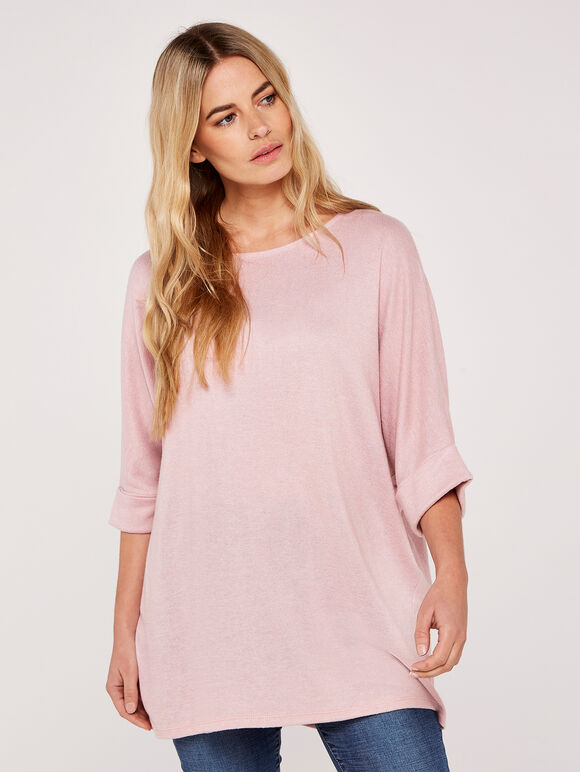 Soft Touch Batwing Top, Pink, large