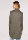 Soft Touch Wrap Tunic Top , Khaki, large