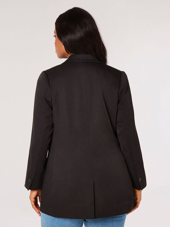 Maßgeschneiderter One-Button-Blazer von Curve, Schwarz, Größe L