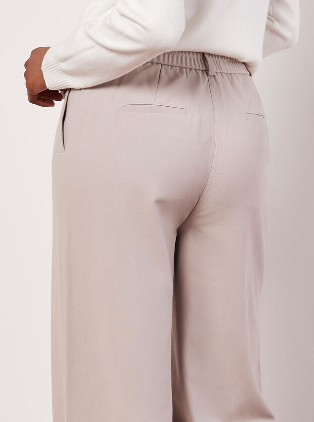 Tailored Straight-Leg Trousers, Stone, large