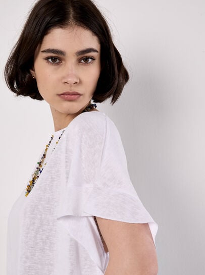 Ruffle Sleeve T-Shirt