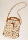 Macrame Bag, White, large
