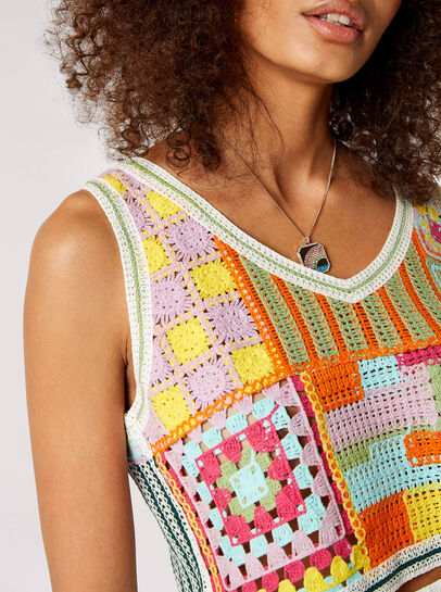 Patchwork Crochet Top