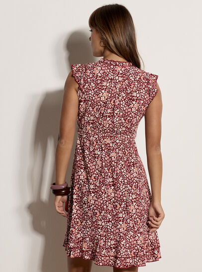 Ditsy Ruffle Mini Dress