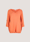 Soft Touch Oversized Batwing Top, Coral, large