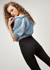 Rosa High Waist Pintuck Flare Jeans, Black, large