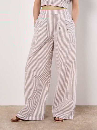 Stripe Wide Leg Trousers