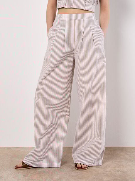 Stripe Wide Leg Trousers