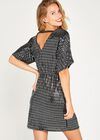 Sequin Kimono Dress, Black, large
