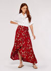 Blossom  Ruffle Wrap Skirt, Red, large