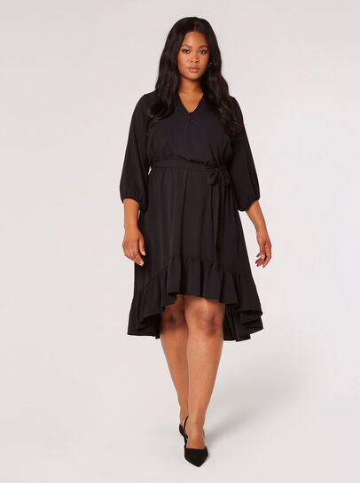 Curve High-Low Hem Mini Dress