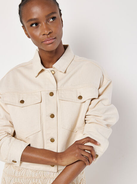 Boxy Fit Denim Trucker Jacket