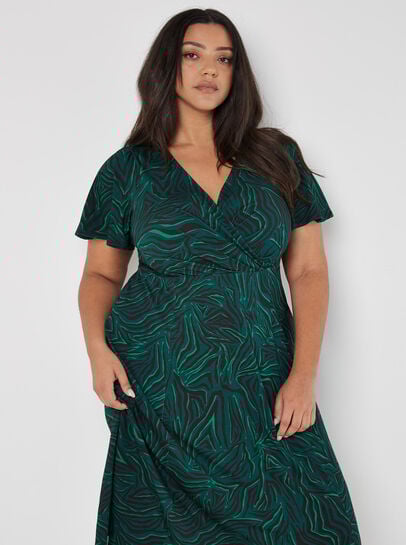 Curve Jersey Wrap Midi Dress