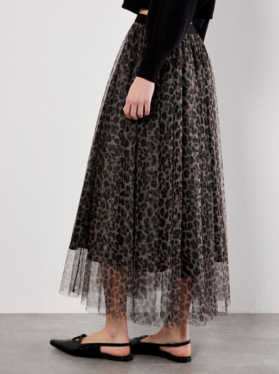 Leopard Tulle Skirt