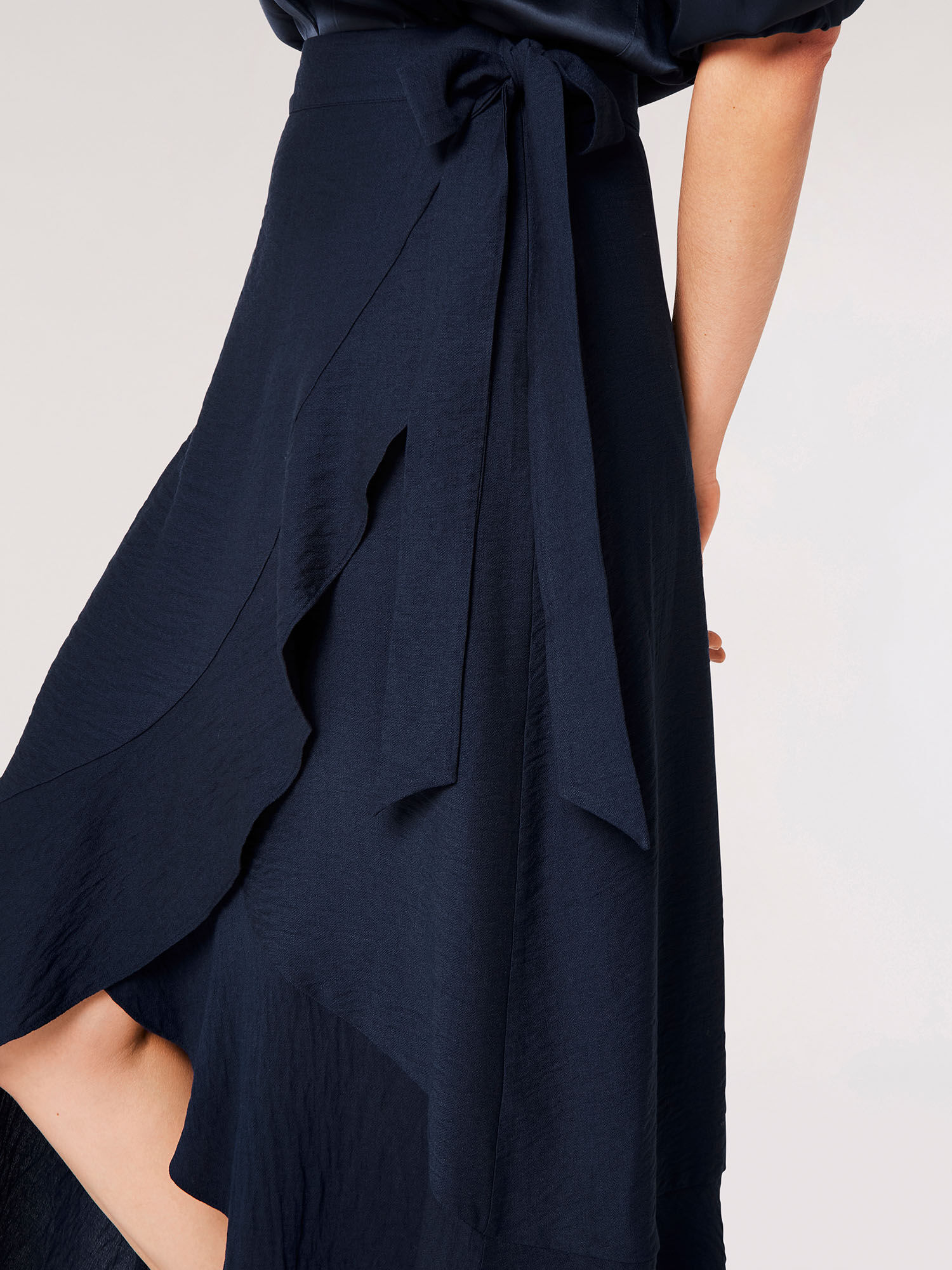 Frill wrap maxi skirt outlet