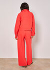Soft Tailored Wide Leg Trousers, Red, large