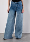 Dip Dye Wide Leg Jeans, Blue, large