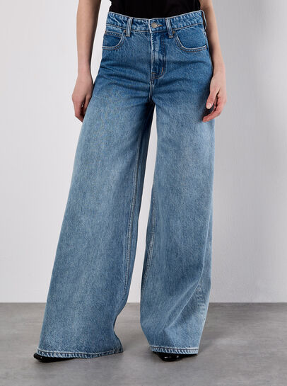 Dip Dye Wide Leg Jeans