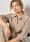 Twisted Cable Knit Crop Jumper, Stone, large