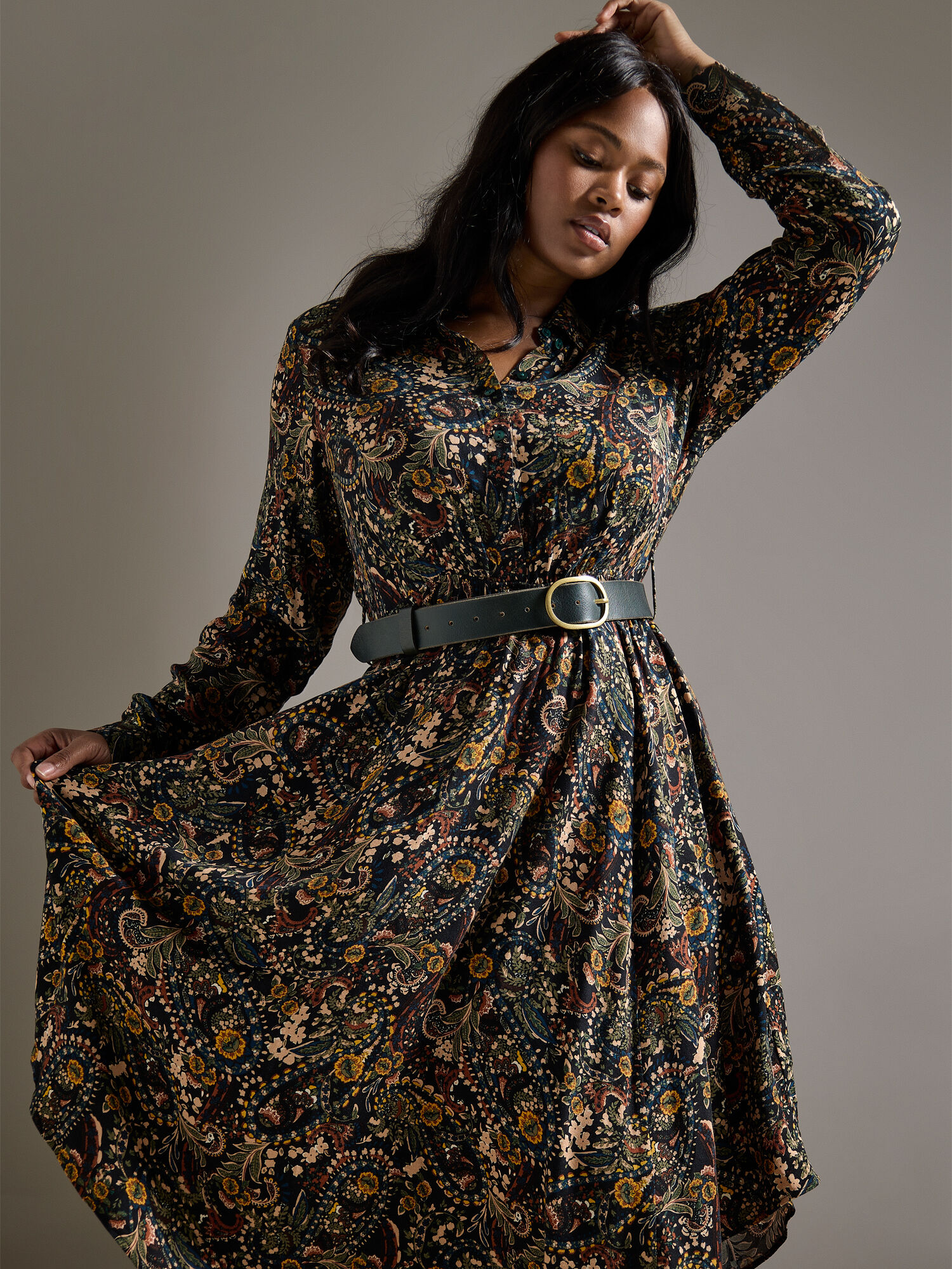 Robe chemise à fleurs online