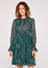 Abstract Animal Skater Dress, Green, large