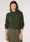 Chunky Knit Boxy Jumper, Green, large