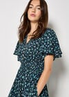 Ditsy Floral Midi Dress, Navy, large