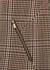 Checked Mini  Dress, Brown, large
