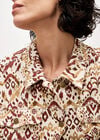 Ikat Denim Jacket, Rust, large