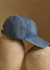 Stone Washed Denim Cap, Sky Blue, large