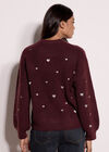 Embroidered Heart Jumper, Plum, large