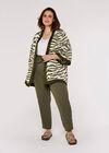 Curve Tiger Open Kimono, Khaki, large