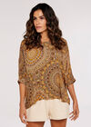 Moroccan Mandala Oversized Top, Mustard, large