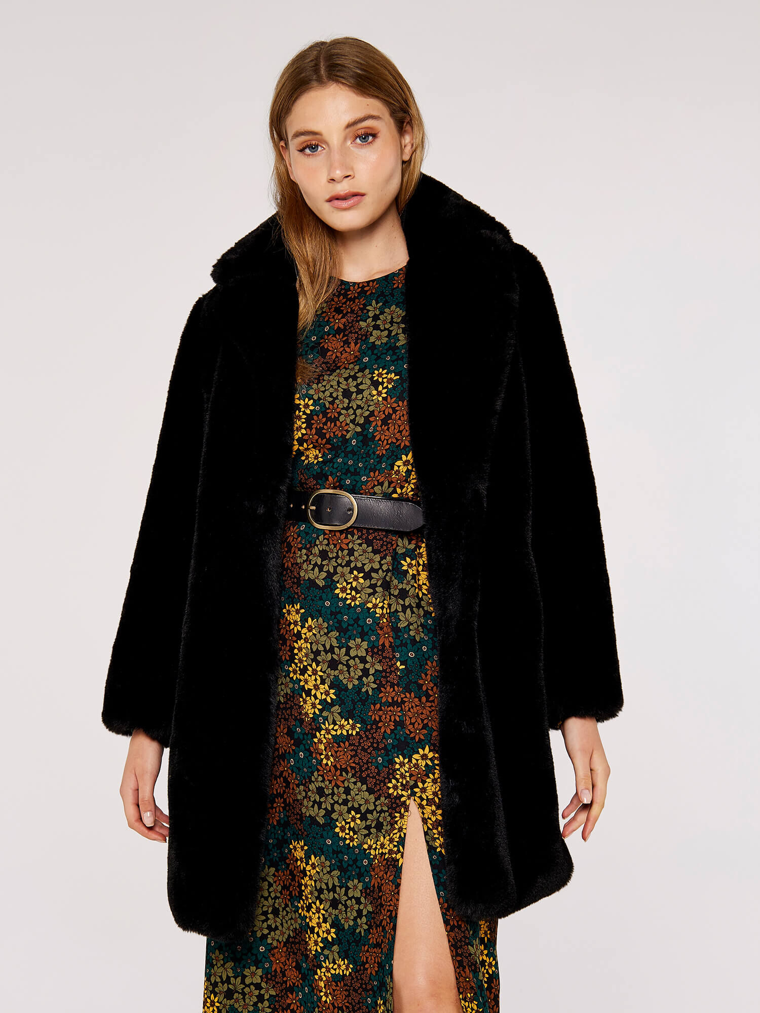 Zara soft faux fur on sale coat