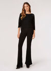 Stud & Lace Embellished Jumper, Black, large