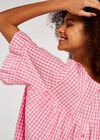 Gingham Ruffle Top, Pink, large