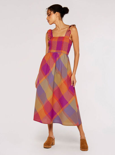 Plaid Midi Dress